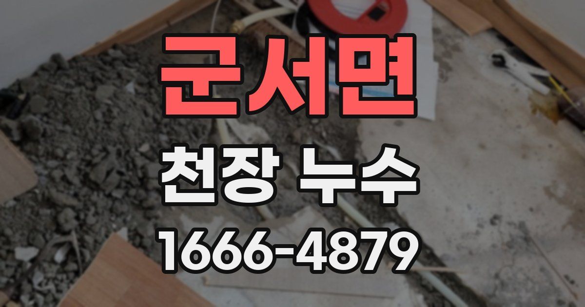군서면 천장 누수