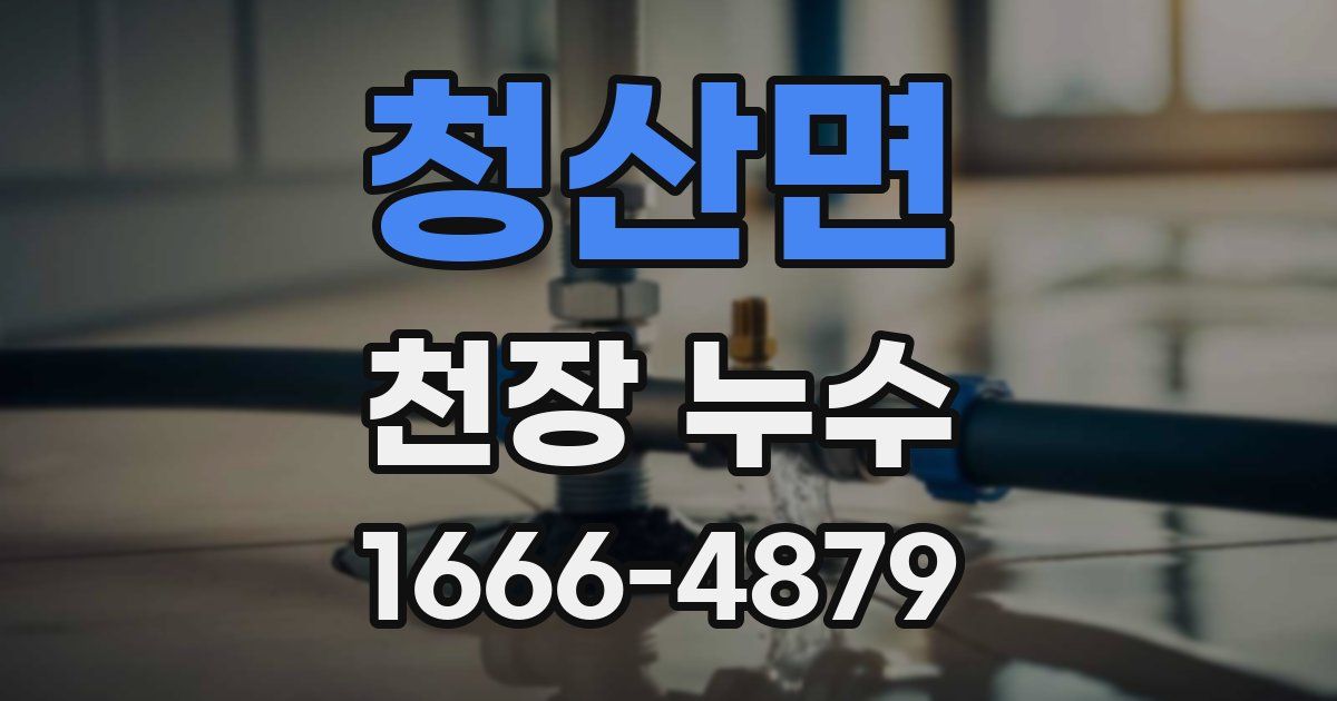 청산면 천장 누수