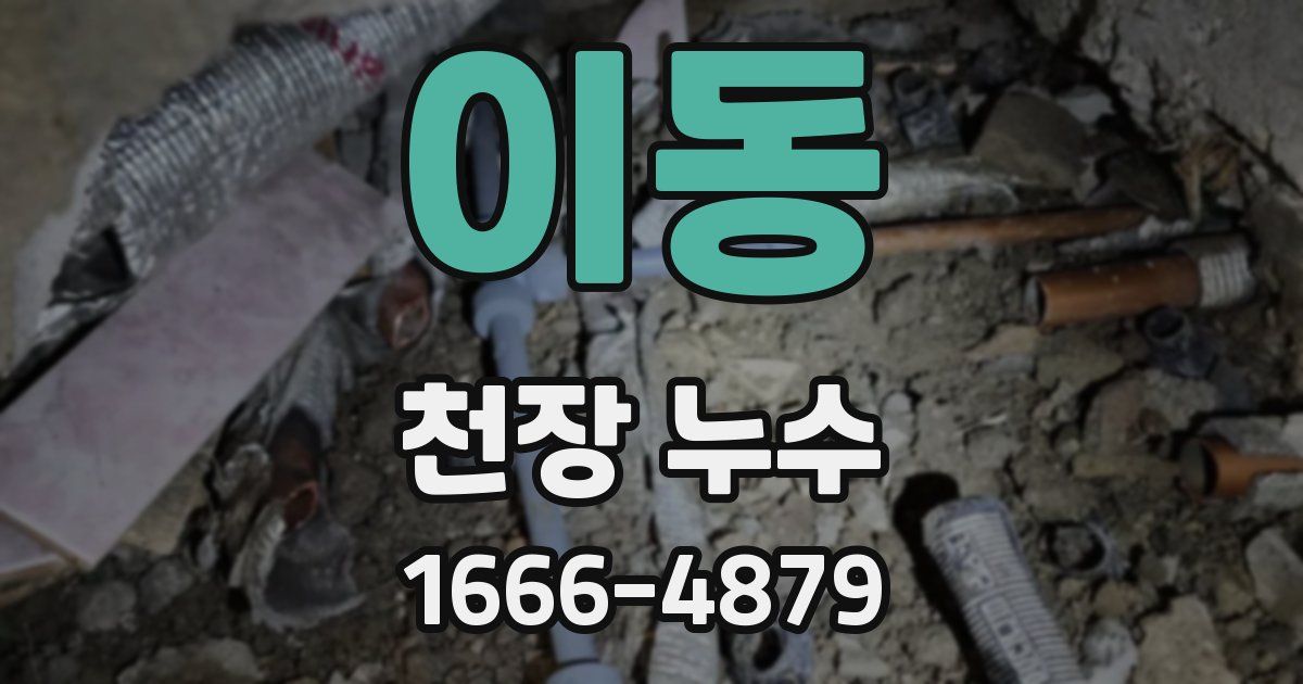 이동 천장 누수