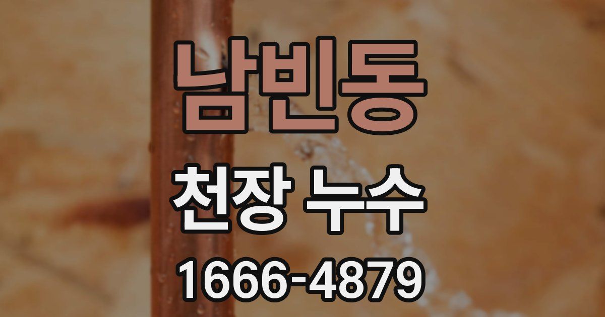 남빈동 천장 누수