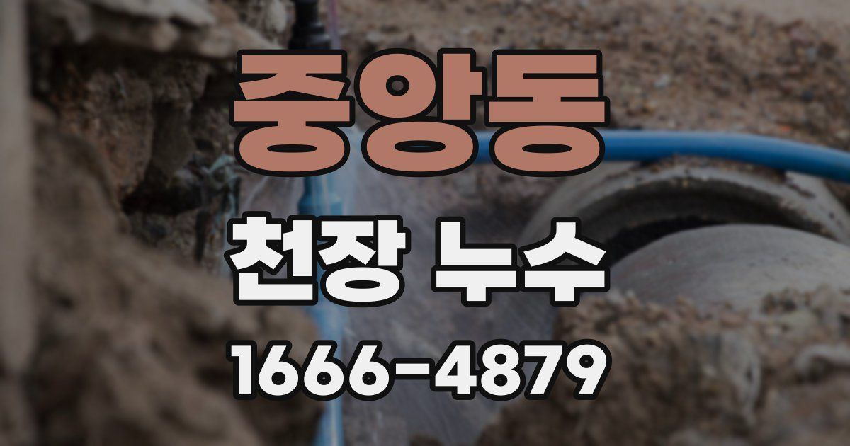 중앙동 천장 누수