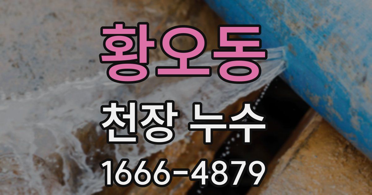 황오동 천장 누수