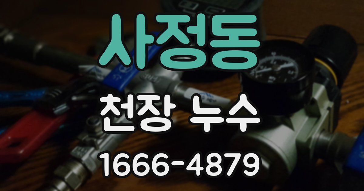 사정동 천장 누수