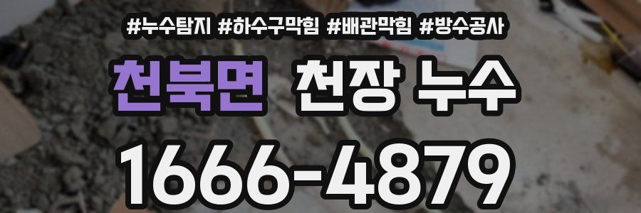 천북면 천장 누수