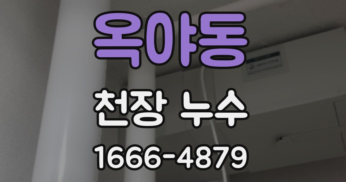 옥야동 천장 누수