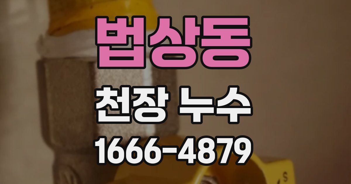 법상동 천장 누수