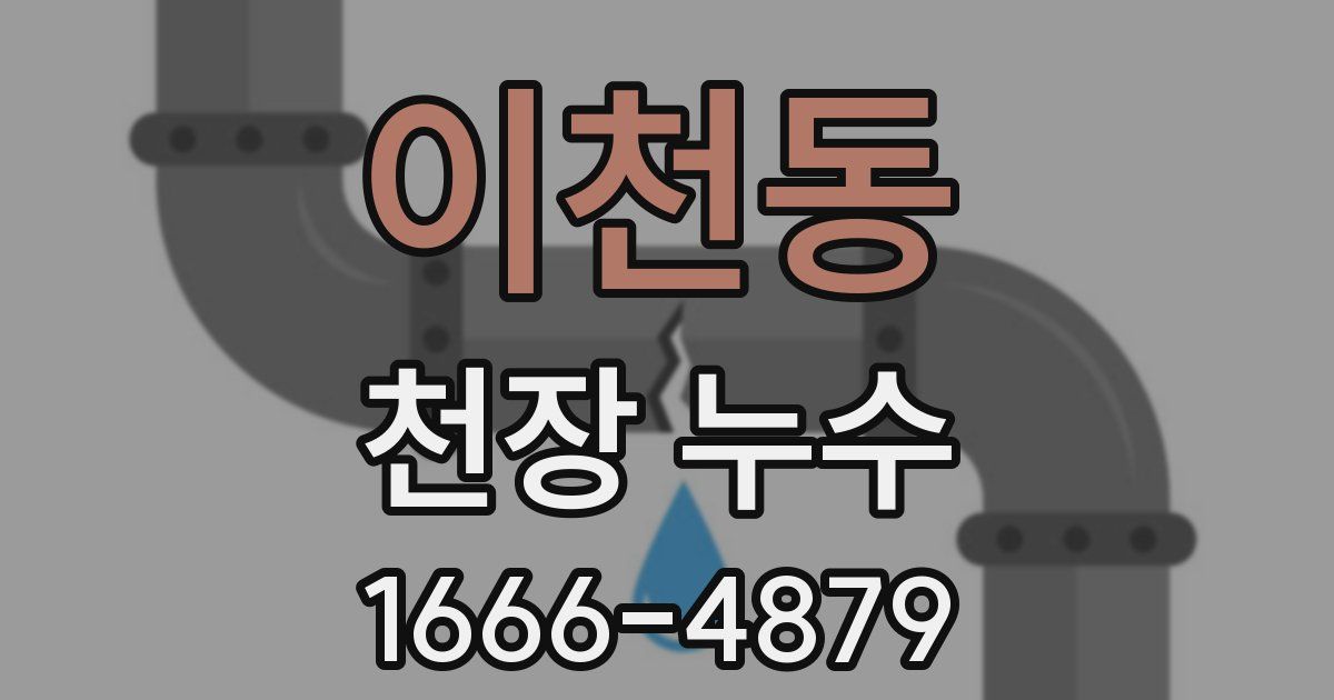 이천동 천장 누수