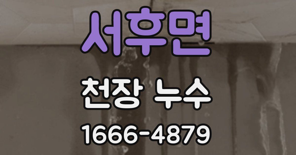 서후면 천장 누수