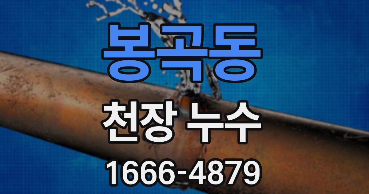 봉곡동 천장 누수