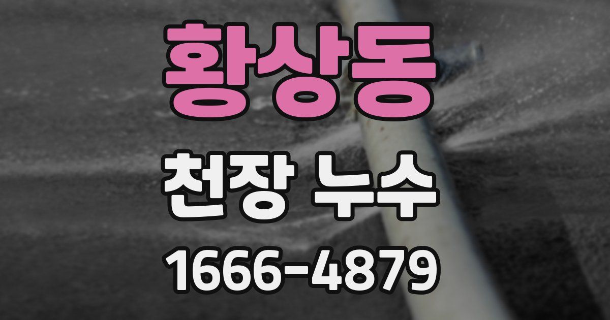 황상동 천장 누수