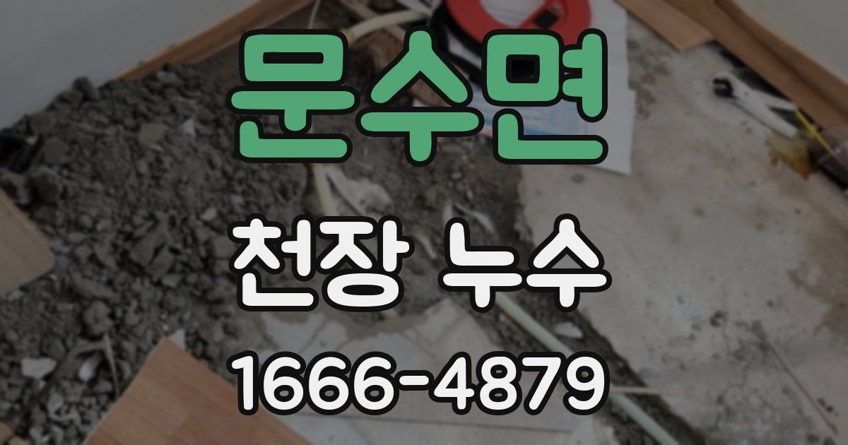 문수면 천장 누수