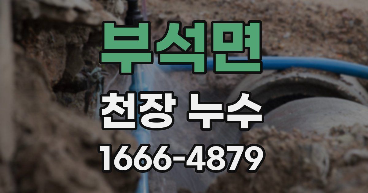 부석면 천장 누수