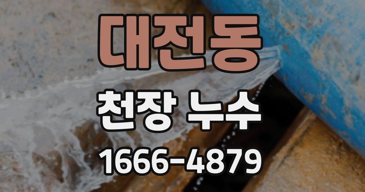 대전동 천장 누수