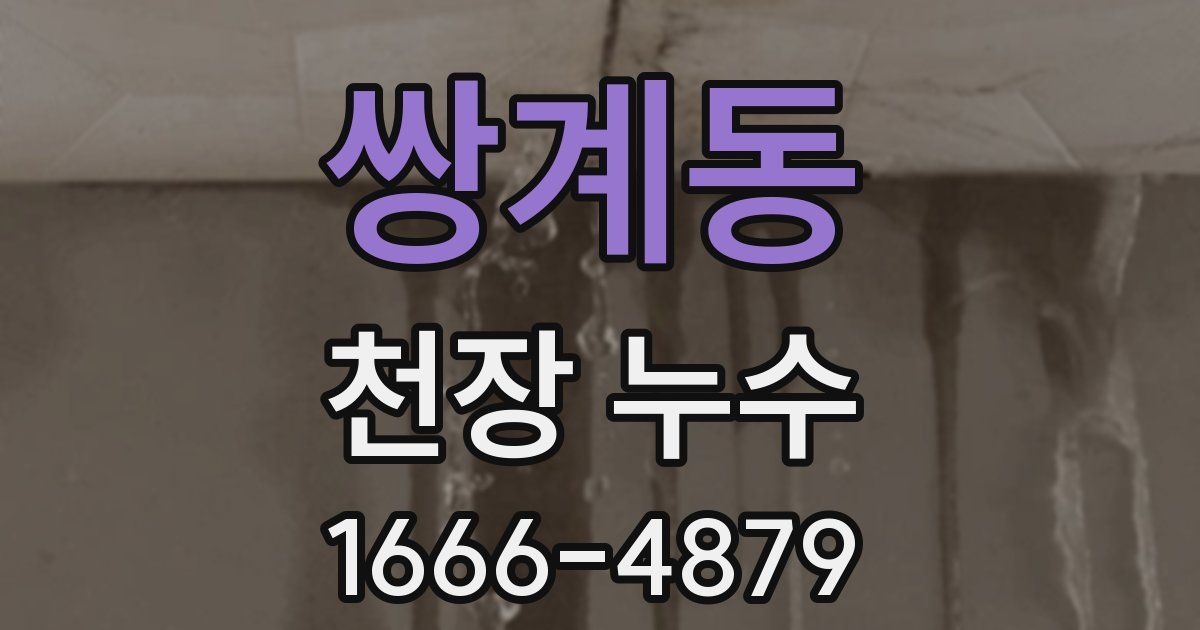 쌍계동 천장 누수