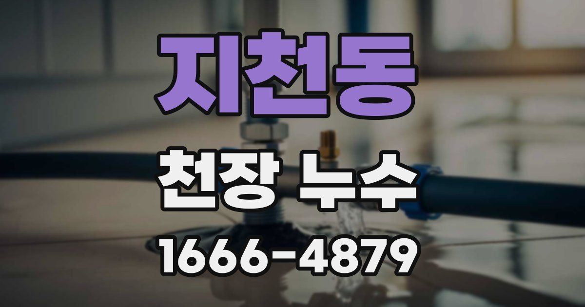 지천동 천장 누수