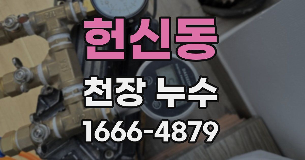 헌신동 천장 누수