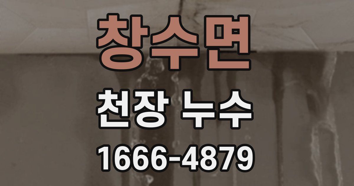 창수면 천장 누수