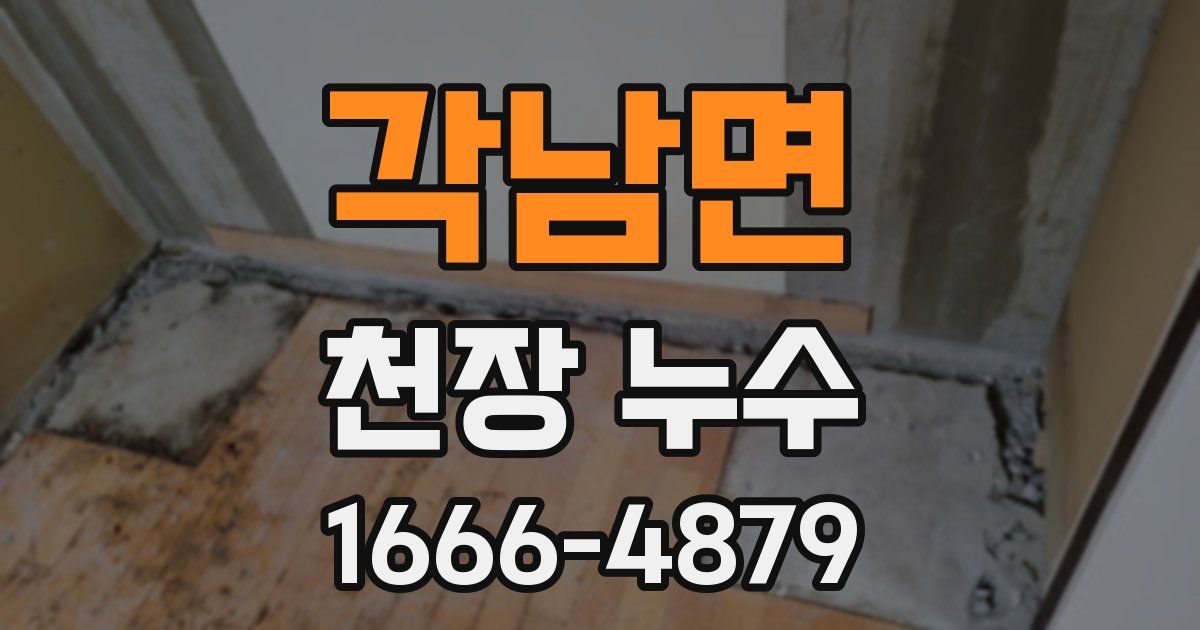 각남면 천장 누수