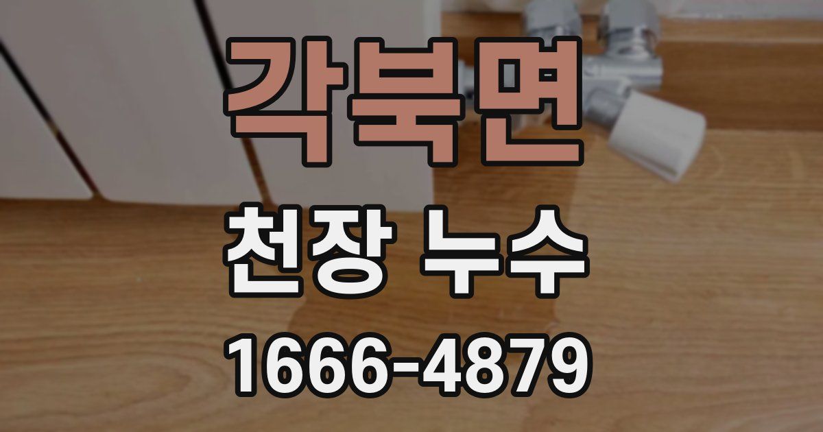 각북면 천장 누수