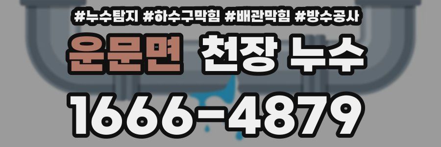 운문면 천장 누수