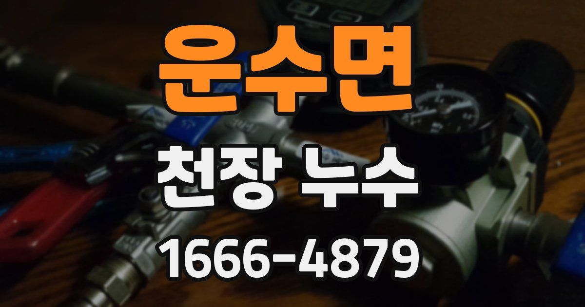 운수면 천장 누수