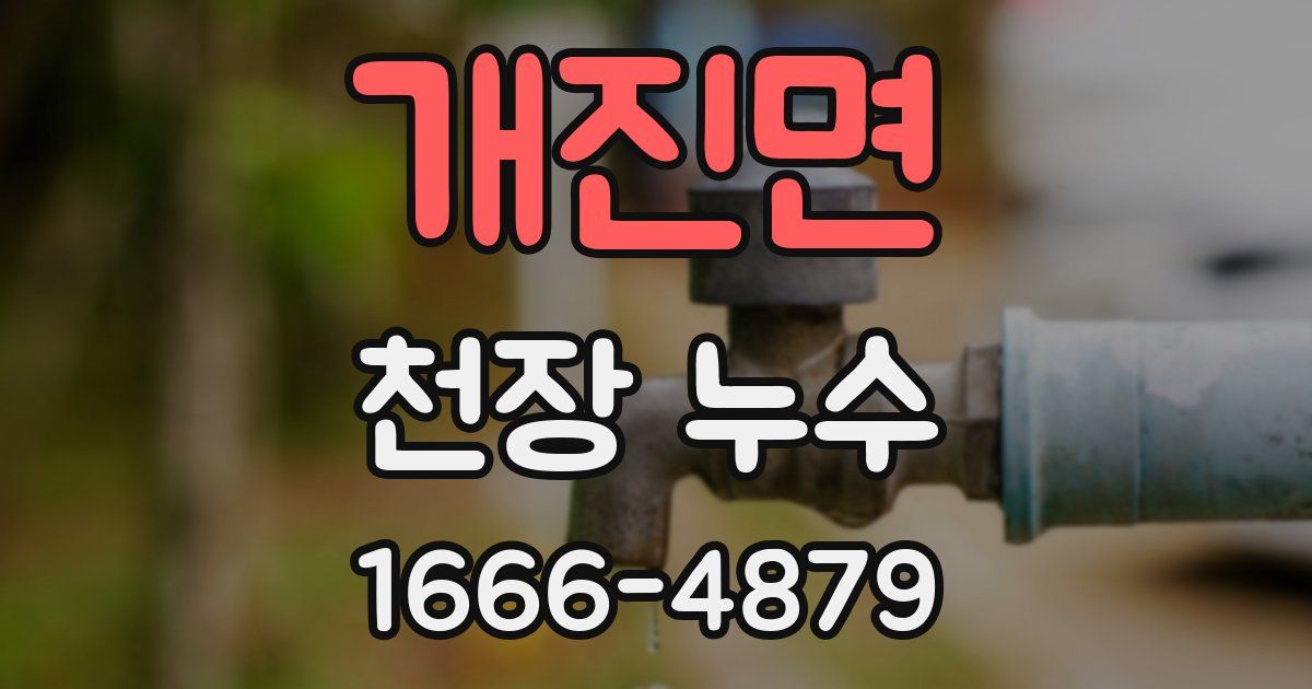 개진면 천장 누수