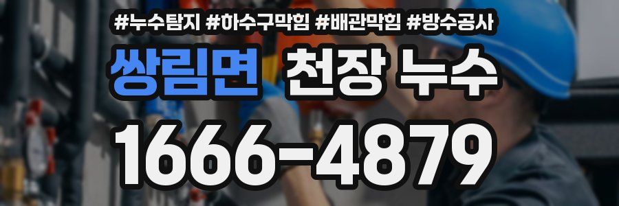 쌍림면 천장 누수