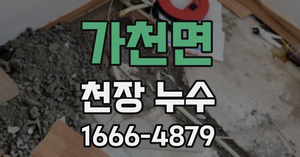 가천면 천장 누수