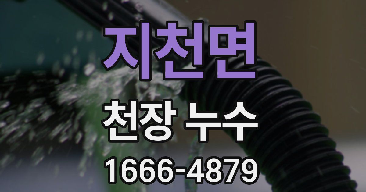 지천면 천장 누수