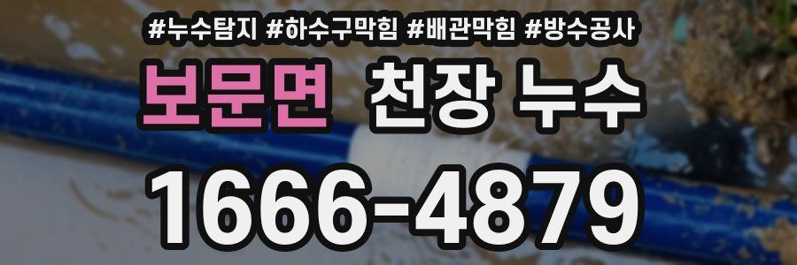 보문면 천장 누수