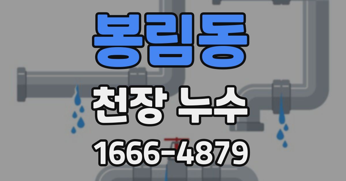 봉림동 천장 누수