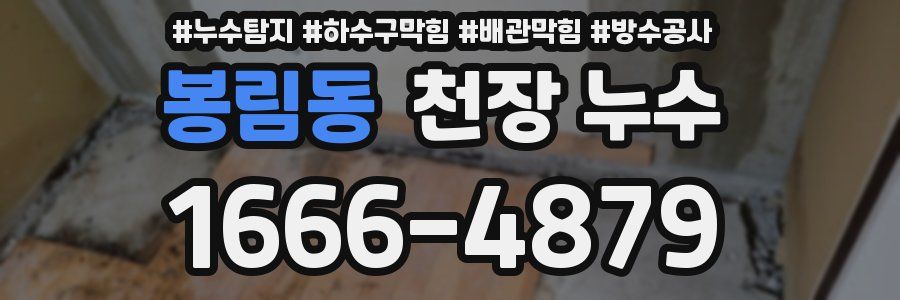 봉림동 천장 누수