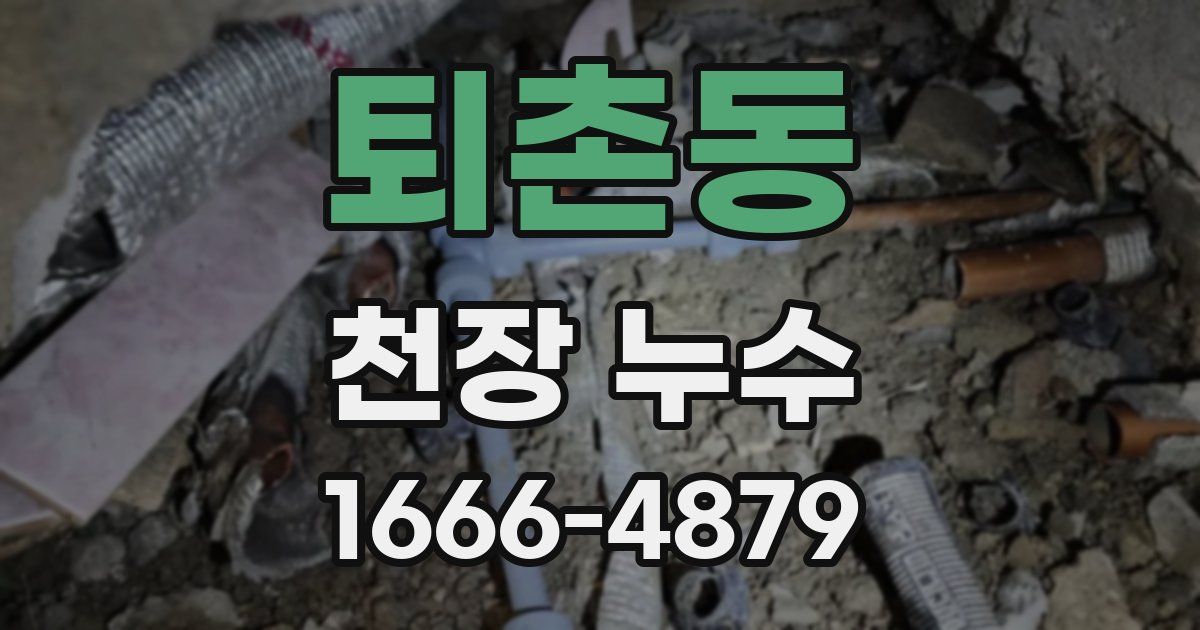 퇴촌동 천장 누수