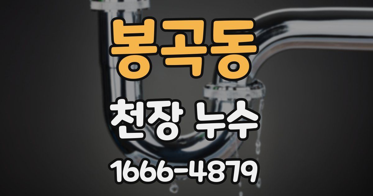 봉곡동 천장 누수