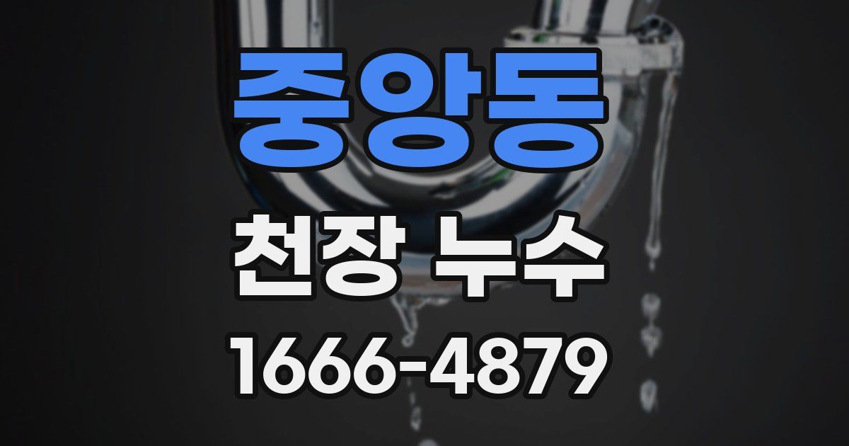 중앙동 천장 누수