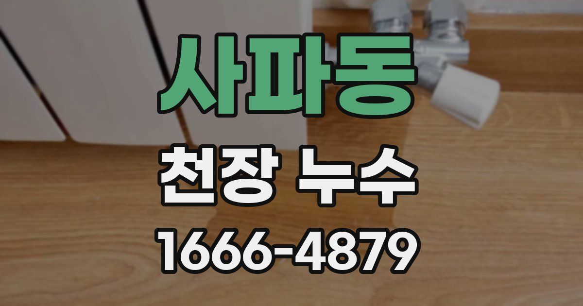 사파동 천장 누수