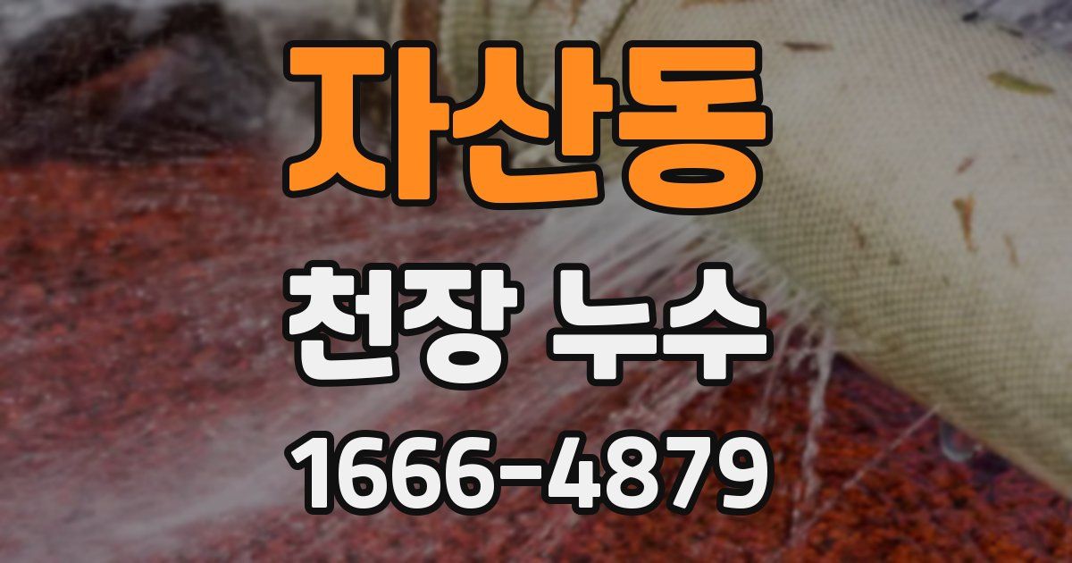 자산동 천장 누수