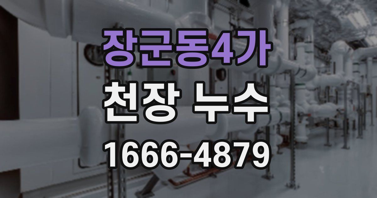 장군동4가 천장 누수