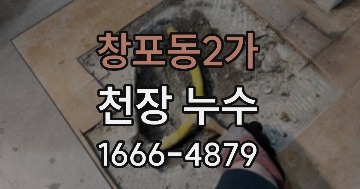 창포동2가 천장 누수