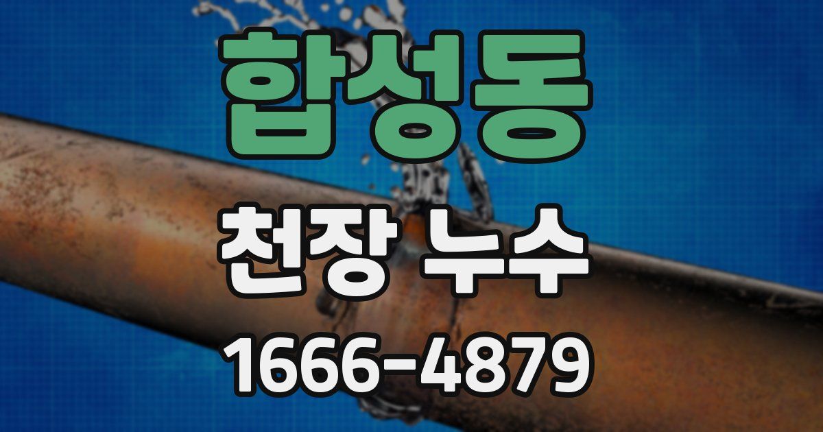 합성동 천장 누수