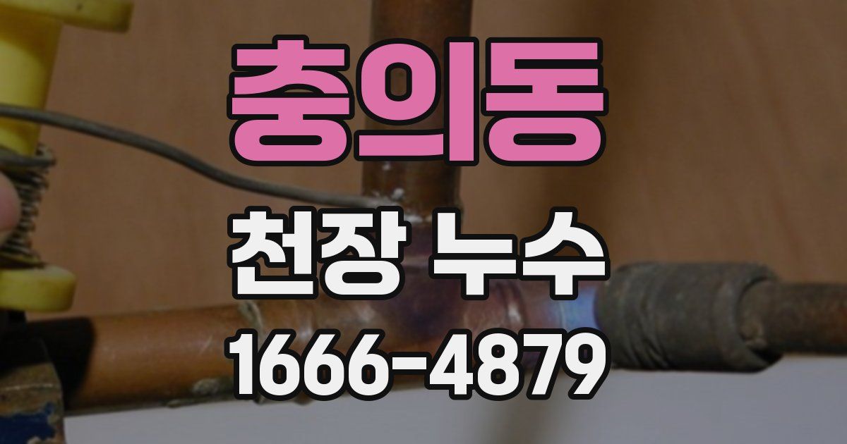 충의동 천장 누수