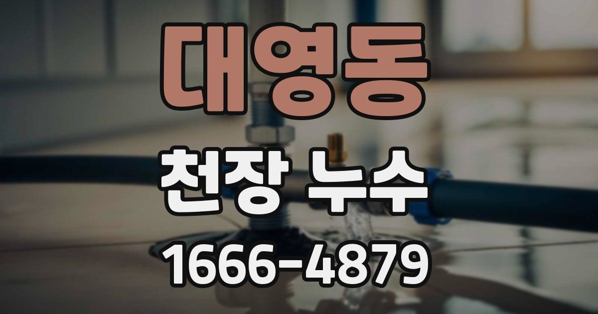 대영동 천장 누수
