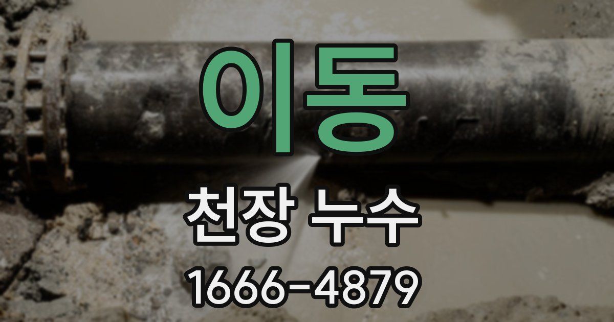 이동 천장 누수