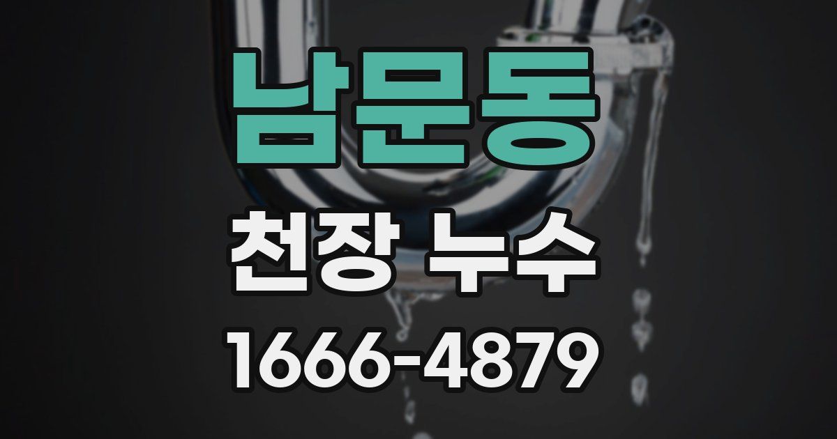 남문동 천장 누수