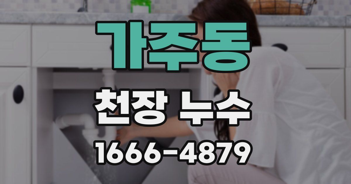 가주동 천장 누수