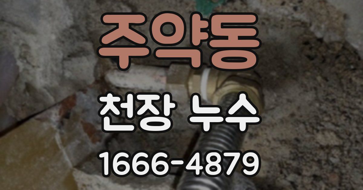 주약동 천장 누수