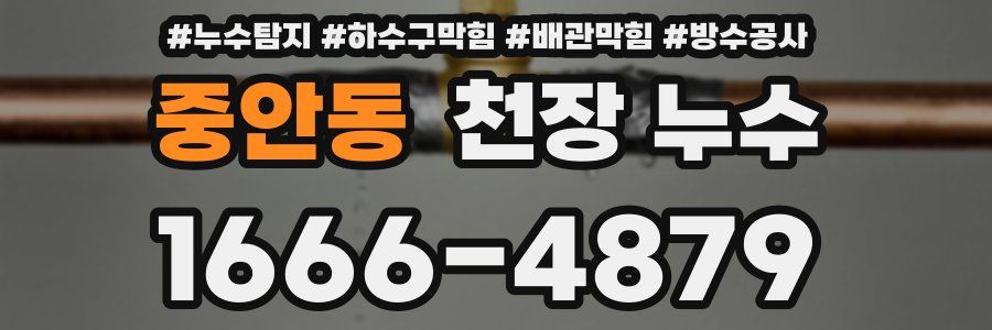 중안동 천장 누수