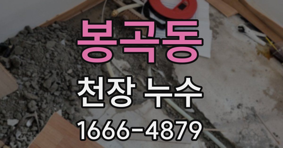 봉곡동 천장 누수
