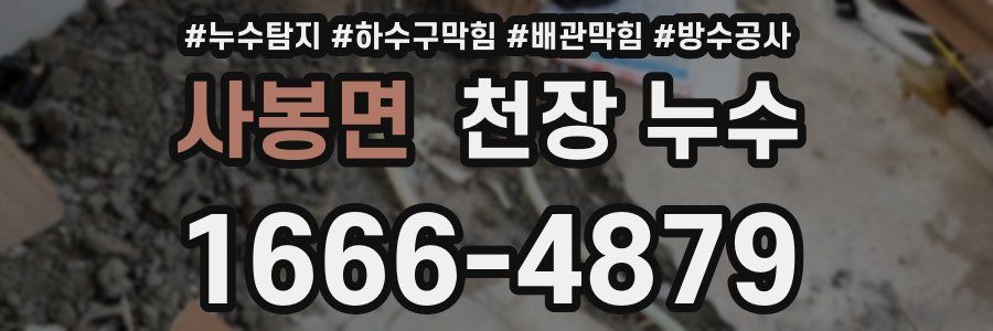 사봉면 천장 누수
