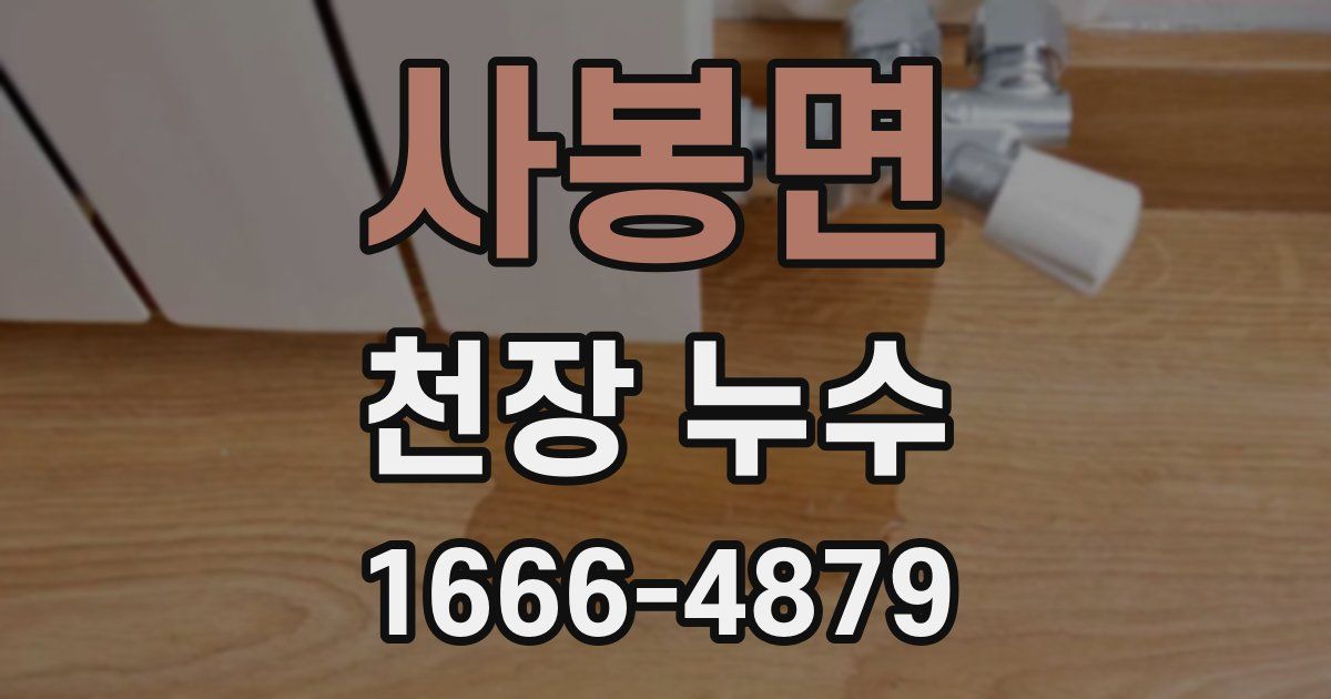 사봉면 천장 누수